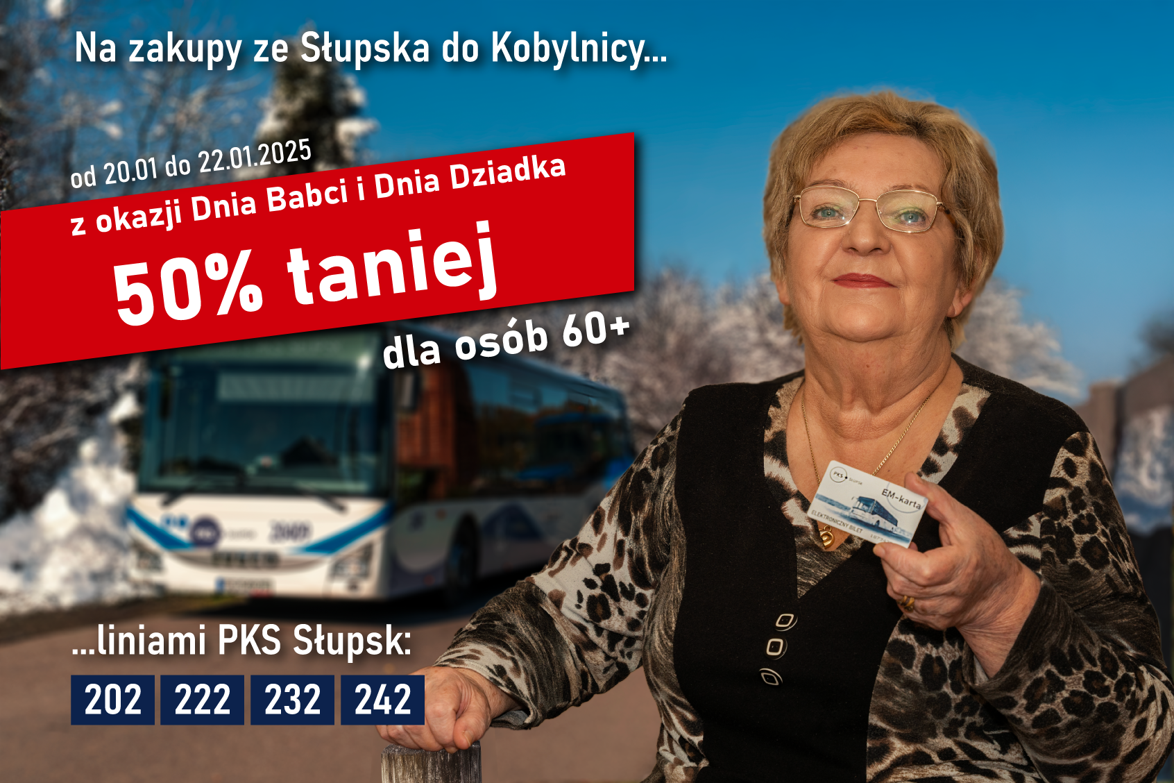 Taniej do marketów w Kobylnicy na Dzień Babci i Dziadka